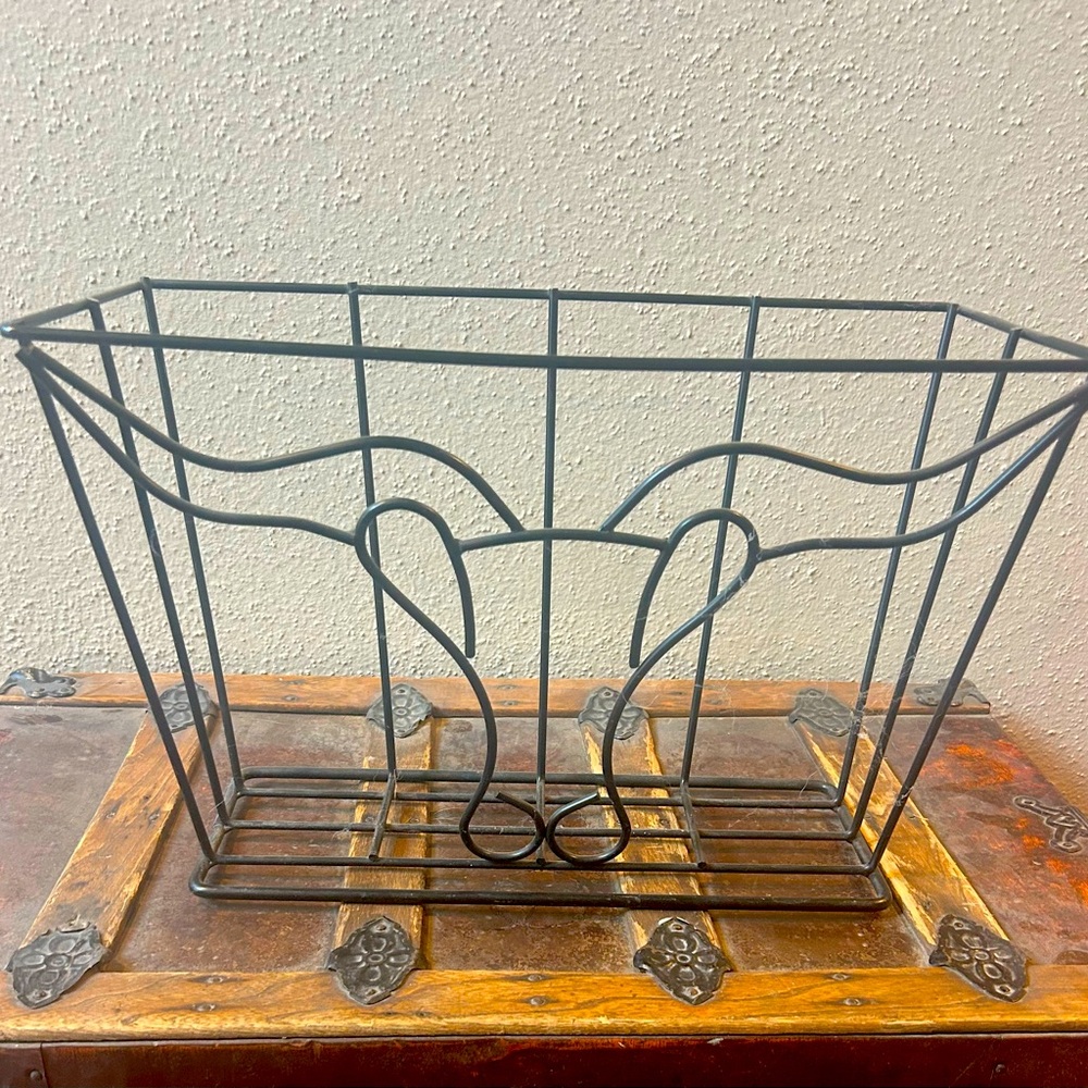 Antique Longhorn western magazine rack
